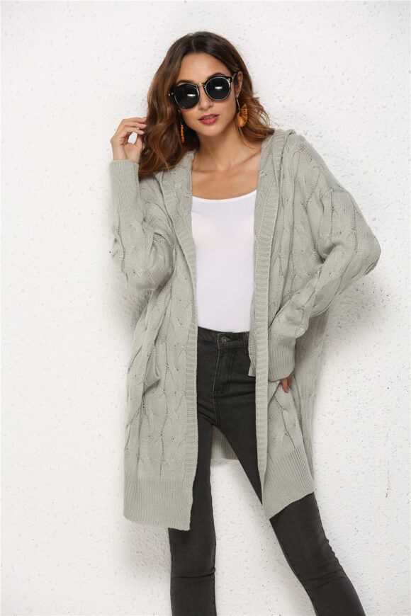 Twist Hooded Sweater Coat - Image 3