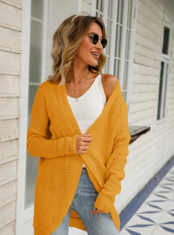 Women Cardigan Irregular Sweater Coat - Image 8
